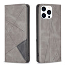 Rhombus Texture Magnetic Leather Phone Case, For iPhone 16 Pro Max, For iPhone 16 Pro, For iPhone 16 Plus, For iPhone 16