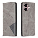 Rhombus Texture Magnetic Leather Phone Case, For iPhone 16 Pro Max, For iPhone 16 Pro, For iPhone 16 Plus, For iPhone 16