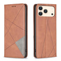 Rhombus Texture Magnetic Leather Phone Case, For iPhone 18 Pro Max/17 Pro Max, For iPhone 18 Pro/17 Pro, For iPhone 17, For iPhone 17 Air