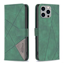 Magnetic Buckle Rhombus Texture Leather Phone Case, For iPhone 15 Pro Max, For iPhone 15 Pro, For iPhone 15 Plus, For iPhone 15