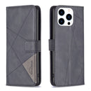 Magnetic Buckle Rhombus Texture Leather Phone Case, For iPhone 15 Pro Max, For iPhone 15 Pro, For iPhone 15 Plus, For iPhone 15