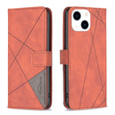 Magnetic Buckle Rhombus Texture Leather Phone Case, For iPhone 15 Pro Max, For iPhone 15 Pro, For iPhone 15 Plus, For iPhone 15