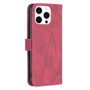 Magnetic Buckle Rhombus Texture Leather Phone Case, For iPhone 16 Pro Max, For iPhone 16 Pro, For iPhone 16 Plus, For iPhone 16
