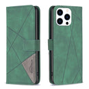 Magnetic Buckle Rhombus Texture Leather Phone Case, For iPhone 16 Pro Max, For iPhone 16 Pro, For iPhone 16 Plus, For iPhone 16