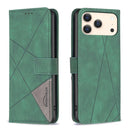 Magnetic Buckle Rhombus Texture Leather Phone Case, For iPhone 18 Pro/17 Pro, For iPhone 18 Pro Max/17 Pro Max, For iPhone 17, For iPhone 17 Air