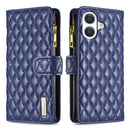 Diamond Lattice Zipper Wallet Leather Flip Phone Case, For iPhone 18 Pro/17 Pro, For iPhone 18 Pro Max/17 Pro Max, For iPhone 17, For iPhone 17 Air