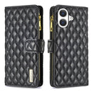 Diamond Lattice Zipper Wallet Leather Flip Phone Case, For iPhone 18 Pro/17 Pro, For iPhone 18 Pro Max/17 Pro Max, For iPhone 17, For iPhone 17 Air