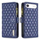 Diamond Lattice Zipper Wallet Leather Flip Phone Case, For iPhone 18 Pro/17 Pro, For iPhone 18 Pro Max/17 Pro Max, For iPhone 17, For iPhone 17 Air