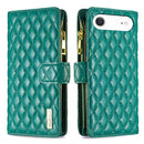 Diamond Lattice Zipper Wallet Leather Flip Phone Case, For iPhone 18 Pro/17 Pro, For iPhone 18 Pro Max/17 Pro Max, For iPhone 17, For iPhone 17 Air