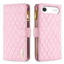 Diamond Lattice Zipper Wallet Leather Flip Phone Case, For iPhone 18 Pro/17 Pro, For iPhone 18 Pro Max/17 Pro Max, For iPhone 17, For iPhone 17 Air