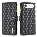 Diamond Lattice Zipper Wallet Leather Flip Phone Case, For iPhone 18 Pro/17 Pro, For iPhone 18 Pro Max/17 Pro Max, For iPhone 17, For iPhone 17 Air
