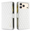 Diamond Lattice Zipper Wallet Leather Flip Phone Case, For iPhone 18 Pro/17 Pro, For iPhone 18 Pro Max/17 Pro Max, For iPhone 17, For iPhone 17 Air