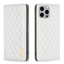Diamond Lattice Magnetic Leather Flip Phone Case, For iPhone 15 Pro Max, For iPhone 15 Pro, For iPhone 15 Plus, For iPhone 15
