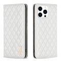 Diamond Lattice Magnetic Leather Flip Phone Case, For iPhone 16 Pro Max, For iPhone 16 Pro, For iPhone 16 Plus, For iPhone 16