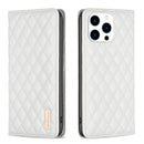 Diamond Lattice Magnetic Leather Flip Phone Case, For iPhone 16 Pro Max, For iPhone 16 Pro, For iPhone 16 Plus, For iPhone 16