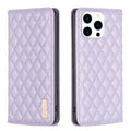 Diamond Lattice Magnetic Leather Flip Phone Case, For iPhone 16 Pro Max, For iPhone 16 Pro, For iPhone 16 Plus, For iPhone 16