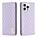 Diamond Lattice Magnetic Leather Flip Phone Case, For iPhone 16 Pro Max, For iPhone 16 Pro, For iPhone 16 Plus, For iPhone 16