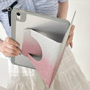 For iPad 11th Gen 2025 (A16)  Gradient Glitter Magnetic Split Leather Tablet Case