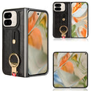 For Google Pixel 9 Pro  Fold Wristband Leather Back Phone Case