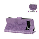 For Google Pixel 8a Embossed Leather folio wallet Phone Case