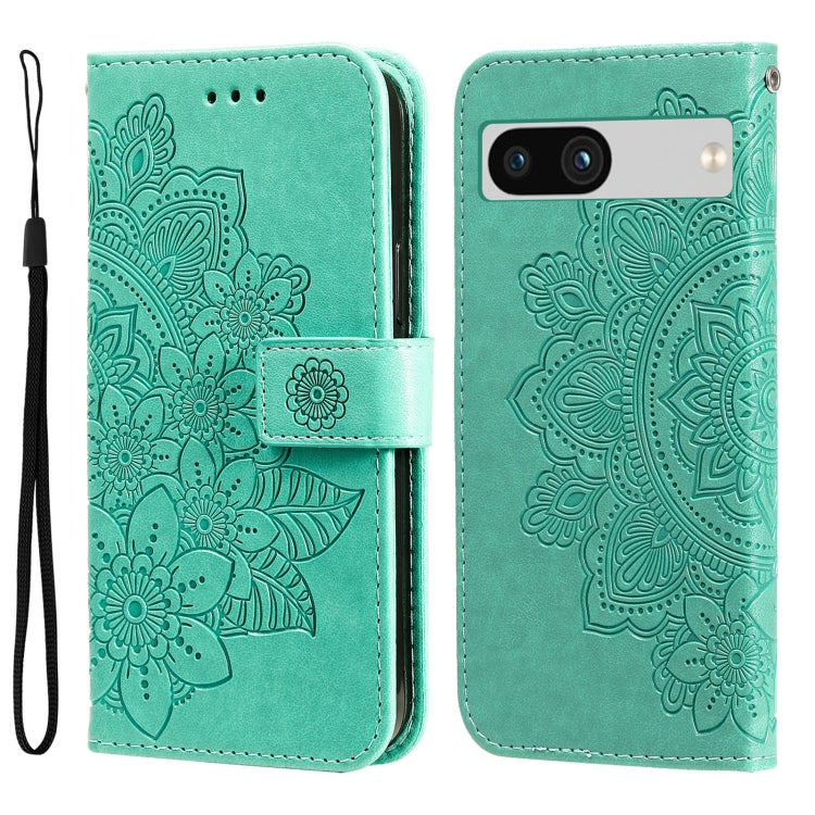 For Google Pixel 8 Pro Embossed Leather folio wallet Phone Case