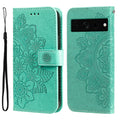 For Google Pixel 7 Pro Embossed Leather folio wallet Phone Case