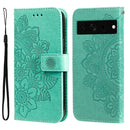 For Google Pixel 8a Embossed Leather folio wallet Phone Case
