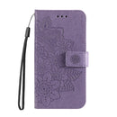 Seven-petal Flowers Embossing Leather Phone Case, For Google Pixel  7