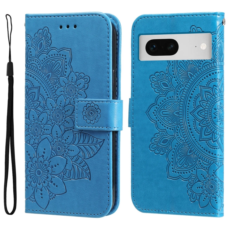 For Google Pixel 8 Embossed Leather folio wallet Phone Case