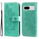 For Google Pixel 8a Embossed Leather folio wallet Phone Case