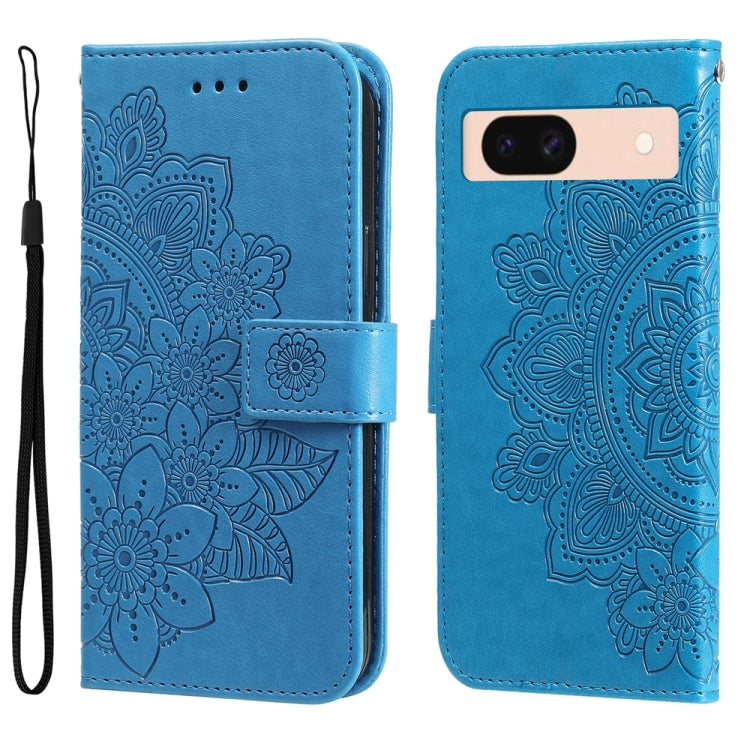 For Google Pixel 8 Embossed Leather folio wallet Phone Case