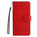 Embossed Sunflower Leather Phone Case, For Google Pixel 7
