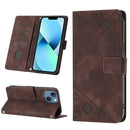 Skin-feel Embossed Leather Phone Case, For iPhone 16, For iPhone 15 Pro Max, For iPhone 15 Pro, For iPhone 15 Plus
