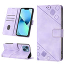 Skin-feel Embossed Leather Phone Case, For iPhone 15, For iPod Touch 7 / 6 / 5