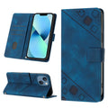 Skin-feel Embossed Leather Phone Case, For iPhone 15, For iPod Touch 7 / 6 / 5