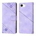 Skin-feel Embossed Leather Phone Case, For iPhone SE 2024, For iPhone 16 Pro Max, For iPhone 16 Pro, For iPhone 16 Plus