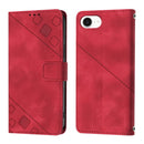 Skin-feel Embossed Leather Phone Case, For iPhone SE 2024, For iPhone 16 Pro Max, For iPhone 16 Pro, For iPhone 16 Plus