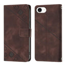 Skin-feel Embossed Leather Phone Case, For iPhone SE 2024, For iPhone 16 Pro Max, For iPhone 16 Pro, For iPhone 16 Plus
