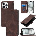 Skin-feel Embossed Leather Phone Case, For iPhone SE 2024, For iPhone 16 Pro Max, For iPhone 16 Pro, For iPhone 16 Plus