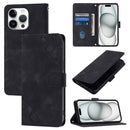 Skin-feel Embossed Leather Phone Case, For iPhone SE 2024, For iPhone 16 Pro Max, For iPhone 16 Pro, For iPhone 16 Plus