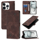 Skin-feel Embossed Leather Phone Case, For iPhone SE 2024, For iPhone 16 Pro Max, For iPhone 16 Pro, For iPhone 16 Plus