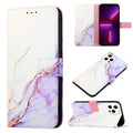 For Apple iPhone 15 Pro Max Marble Pattern Flip Case Leather Phone Cover