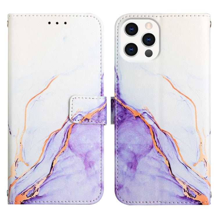 For Apple iPhone 15 Pro Max Marble Pattern Flip Case Leather Phone Cover