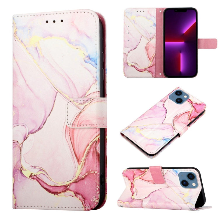 For iPhone 15 Marble Pattern Flip case Leather Phone Cover