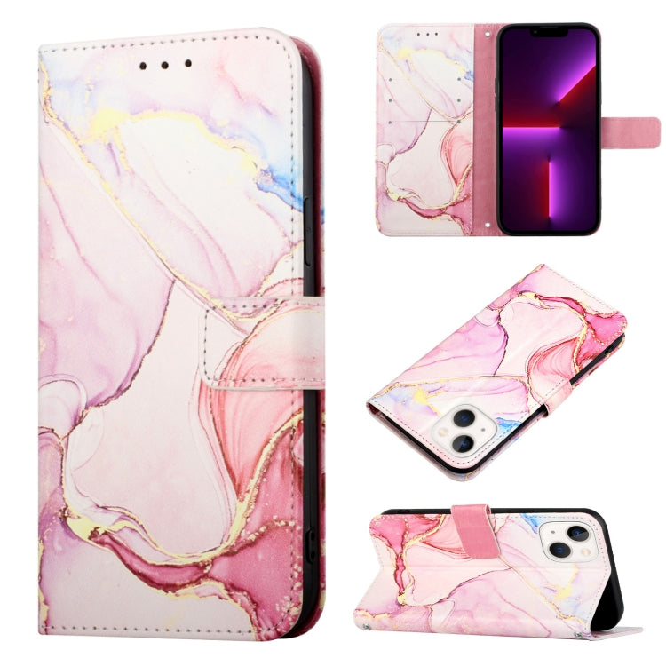 For iPhone 15 Marble Pattern Flip case Leather Phone Cover