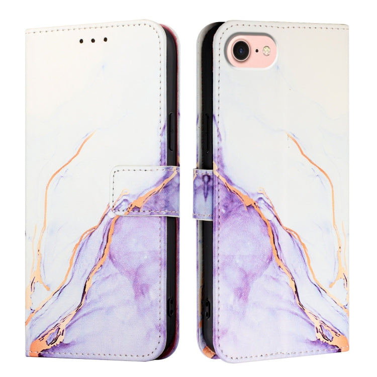 For iPhone 15 Marble Pattern Flip case Leather Phone Cover