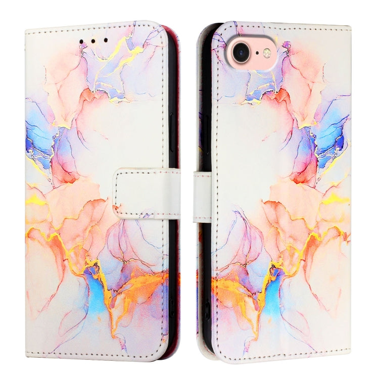 For iPhone 15 Marble Pattern Flip case Leather Phone Cover