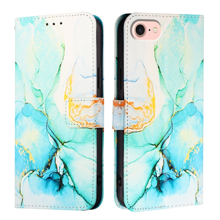 For iPhone 15 Marble Pattern Flip case Leather Phone Cover