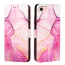 For iPhone 15 Marble Pattern Flip case Leather Phone Cover