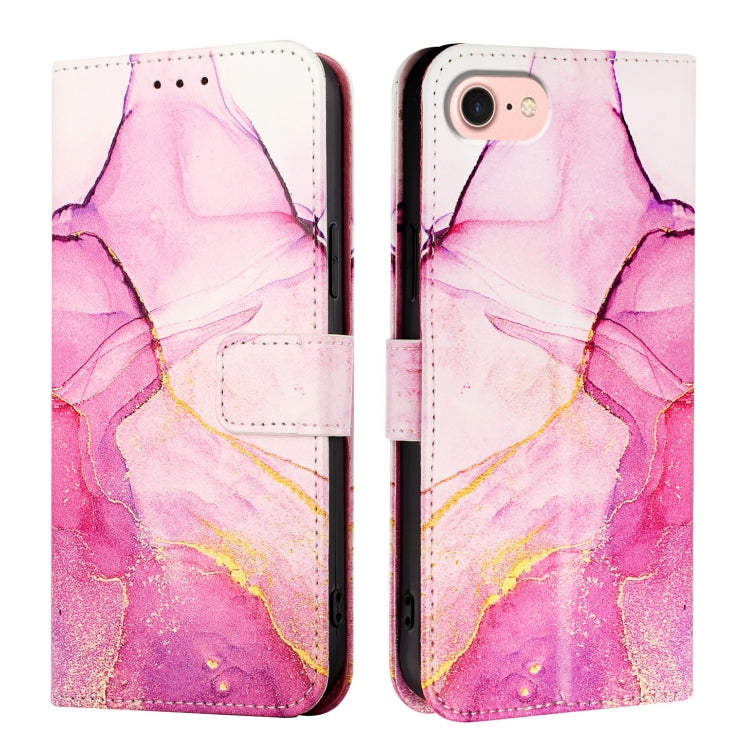 For iPhone 15 Marble Pattern Flip case Leather Phone Cover